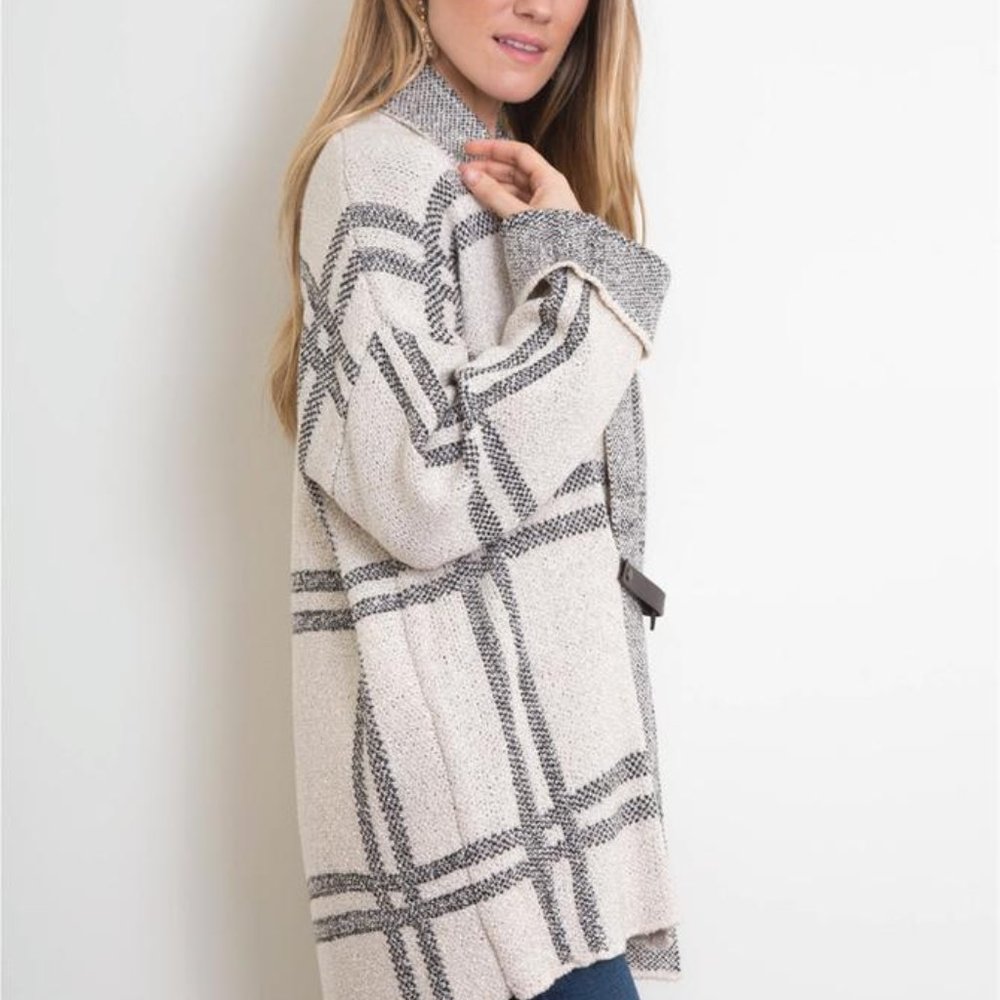 Simply Noelle Sherlock Plaid Cardigan Jacket